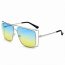 Iris CA01 CW02-B19 Women's Trendy Oversize Flat Top Metal Frame Sungla