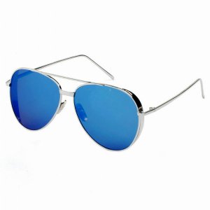 Iris CD12-CW02-B07 Premium Mirrored Lens Oversize Aviator Sunglasses