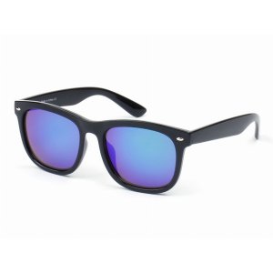 Iris E06-D01-B37 Classic Horned Rim Mirrored Lens Sunglasses