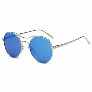 Iris CD16-CW02-B07 Retro Round Circle Metal Mirrored Sunglasses