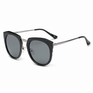 Iris PCA12 D01-P01 Mirrored Polarized Lens Oversize Cat Eye Sunglasses