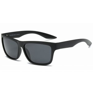 Iris P1009-BK4-GY1 Retro Rectangle Polarized Sunglasses