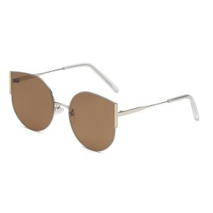 Iris S4004-C3 Women Round Cat Eye Sunglasses