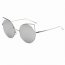 Iris CA03 CW02-B05 Women Mirrored Lens Round Cat Eye Sunglasses