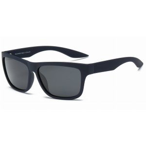 Iris P1009-BU3-GY1 Retro Rectangle Polarized Sunglasses