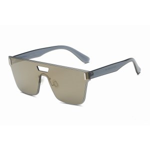 Iris S2075-C3 Unisex Retro Square Mirrored Sunglasses