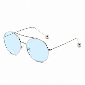 Iris S1016-CW02-B67 Unisex Round Tinted Lens Sunglasses