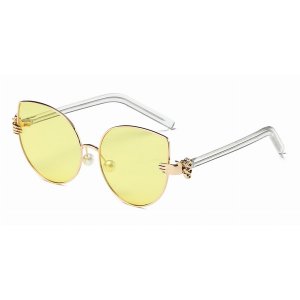 Iris S2042-CA02-B70 Women Metal Frame Cat Eye Sunglasses