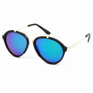 Iris D19-D01-B37 Round Brow-bar Tear Drop Fashion Sunglasses