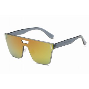 Iris S2075-C4 Unisex Retro Square Mirrored Sunglasses