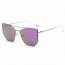 Iris CA06K CW02-B17 Oversize Polygon Mirrored Lens Cat Eye Sunglasses