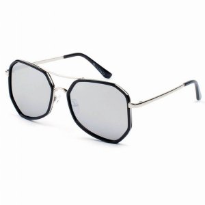 Iris CD13-D01-B05 Modern Hexagonal Metal Frame Sunglasses