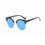 Iris D66 D01-B07 Retro Fashion Round Clubmaster Flat Lens Sunglasses