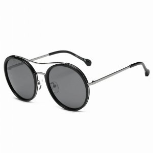 Iris PCA14 D01-P01 Retro Polarized Lens Circle Round Sunglasses