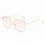 Iris S2068-C5 Women Metal Flat Lens Square Sunglasses