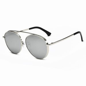 Iris CA08 CW02-B05 Retro Mirrored Lens Teardrop Aviator Sunglasses