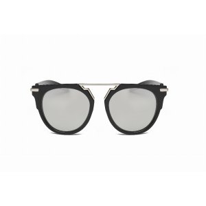 Iris S2004-D01-B05 Unisex Fashion Brow-bar Round Sunglasses