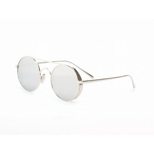 Iris D62-CW02-B05 Retro Metal Round Circle Lennon Sunglasses