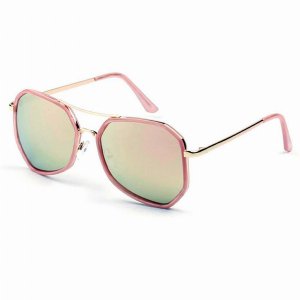 Iris CD13-R02-B12 Modern Hexagonal Metal Frame Sunglasses