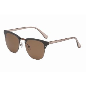 Iris S3028-C3 Classic Half Frame Round Fashion Sunglasses