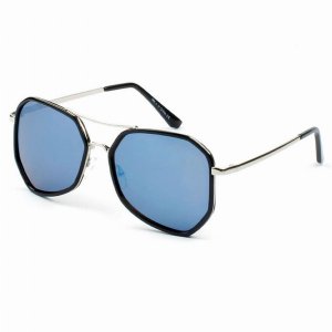 Iris CD13-D01-B07 Modern Hexagonal Metal Frame Sunglasses