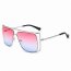 Iris CA01 CW03-B18 Women's Trendy Oversize Flat Top Metal Frame Sungla