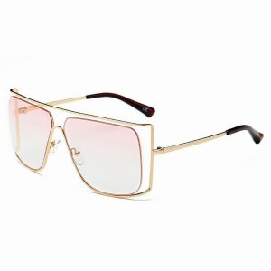 Iris CA01 CA04-B26 Women's Trendy Oversize Flat Top Metal Frame Sungla