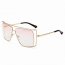 Iris CA01 CA04-B26 Women's Trendy Oversize Flat Top Metal Frame Sungla