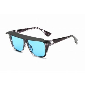 Iris S1097-C2 Retro Vintage Shield Square Fashion Sunglasses