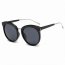 Iris CD07 D01-B01 Women's Retro Mirrored Lens Horned Rim Round Sunglas