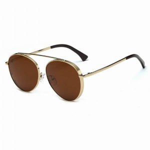 Iris CA08 CA02-B02 Retro Mirrored Lens Teardrop Aviator Sunglasses