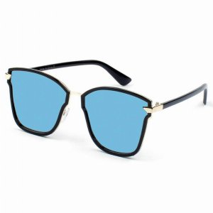 Iris D38-D01-B07 Classic Square Oversize Mirrored Fashion Sunglasses