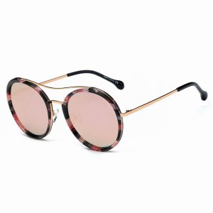 Iris PCA14 R09-P12 Retro Polarized Lens Circle Round Sunglasses