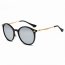 Iris D32 D02-B05 Retro Horn Rimmed Keyhole Bridge Round Fashion Sungla