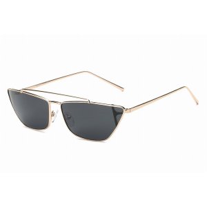 Iris S3008-C4 Women Metal Retro Flat Lens Rectangular Sunglasses