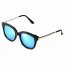 Iris CD02 D01-B07 Women's Oversize Mirrored Lens Horned Rim Sunglasses