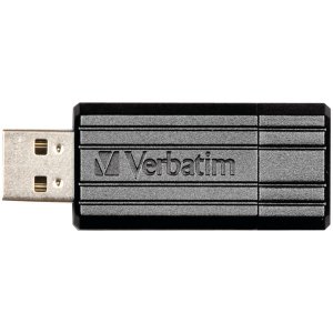 Verbatim 49065 64gb Pinstripe Usb Flash Drive - Black - 64gb - Black