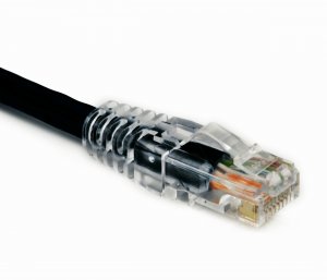 Weltron 90-C5ECB-BK-003 3ft Cat 5e Black Rj45 Snagless Network Patch C