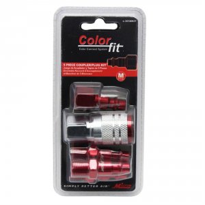 Colorconnex A73456D Coupler  Plug Kit Type D 14in Npt 14in Body Red 5 