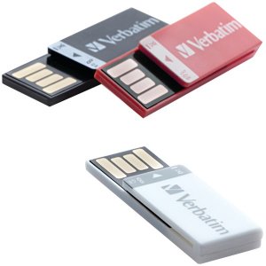 Verbatim 98674 (r)  8gb Clip It Usb Drives, 3 Pk