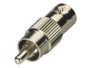 Black FA879 Rca Male To Bnc Female Coupler