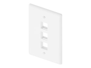 Unc WP-3P-WHT 3port Wall Plate, Single Gang, White