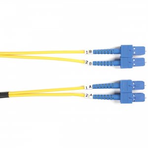 Black FOSM-001M-SCSC Fiber Patch Cable 1m Sm 9 Micron Sc To S