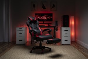 Ofm RSP-110-RED Respawn Recline Gaming Chrfootrest Red