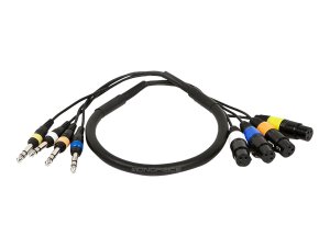 Monoprice 8760 Channel4 Trs M To Xlr F Snake Cable 3ft