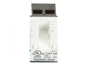 Black C6AJA70-BK-R2 Cat6a Keystone Jack - Unshielded, Rj45, Black