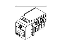 Black C6AJA70-BK-R2 Cat6a Keystone Jack - Unshielded, Rj45, Black