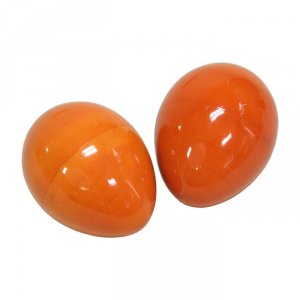 X8 X8-EGG-SHK-OR Orange Wooden Egg Shakers - Pair