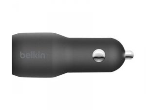 Belkin F7U100BTBLK 30w Car Charger, 18w Usb-c, 12w Usb-a,bl