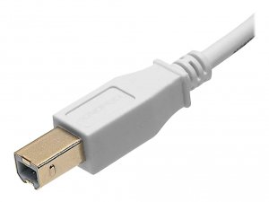 Monoprice 8614 Usb 2.0 A M To B M Cable 1.5ft - White